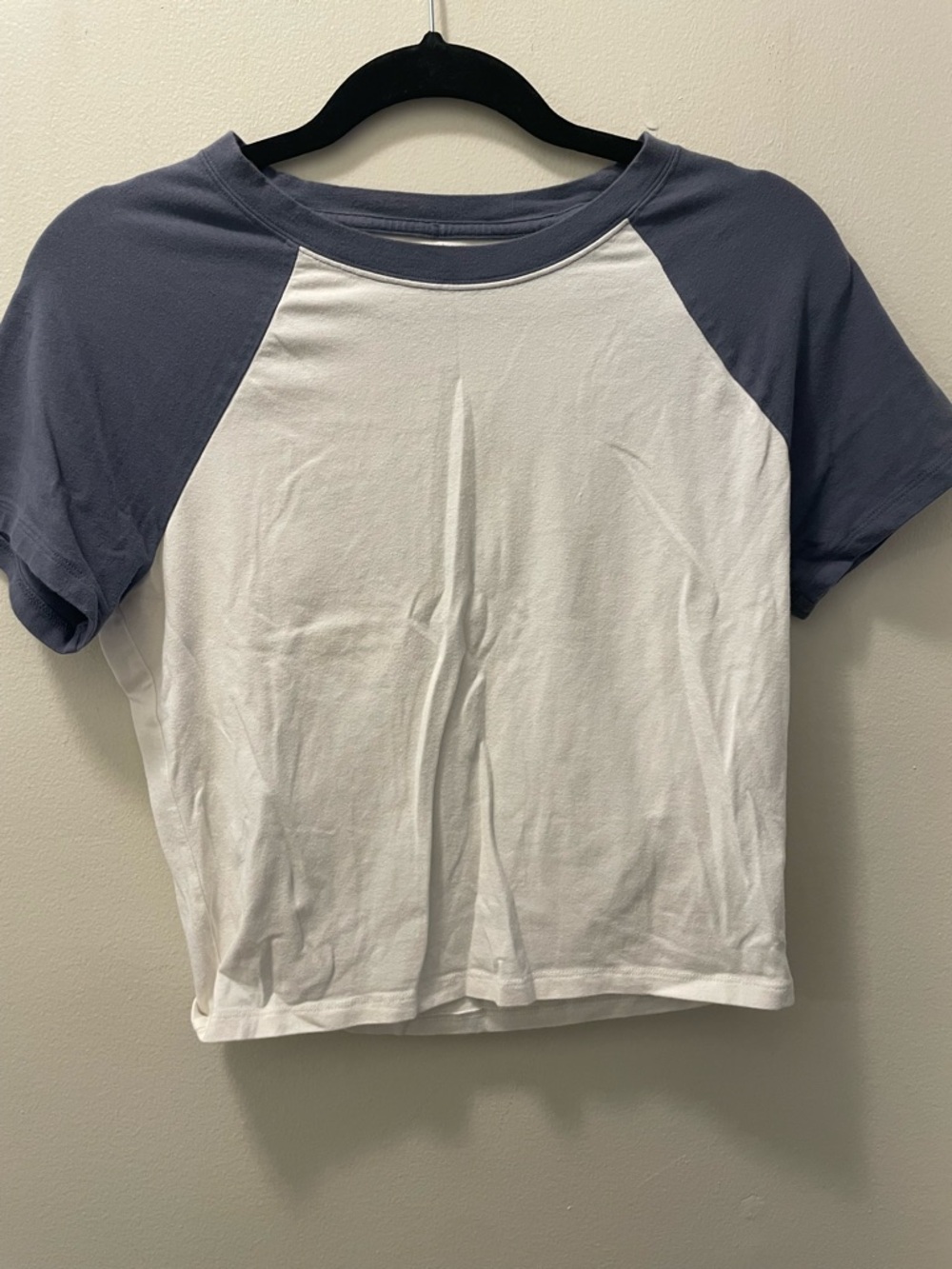 Hollister White Tee with Navy Trim